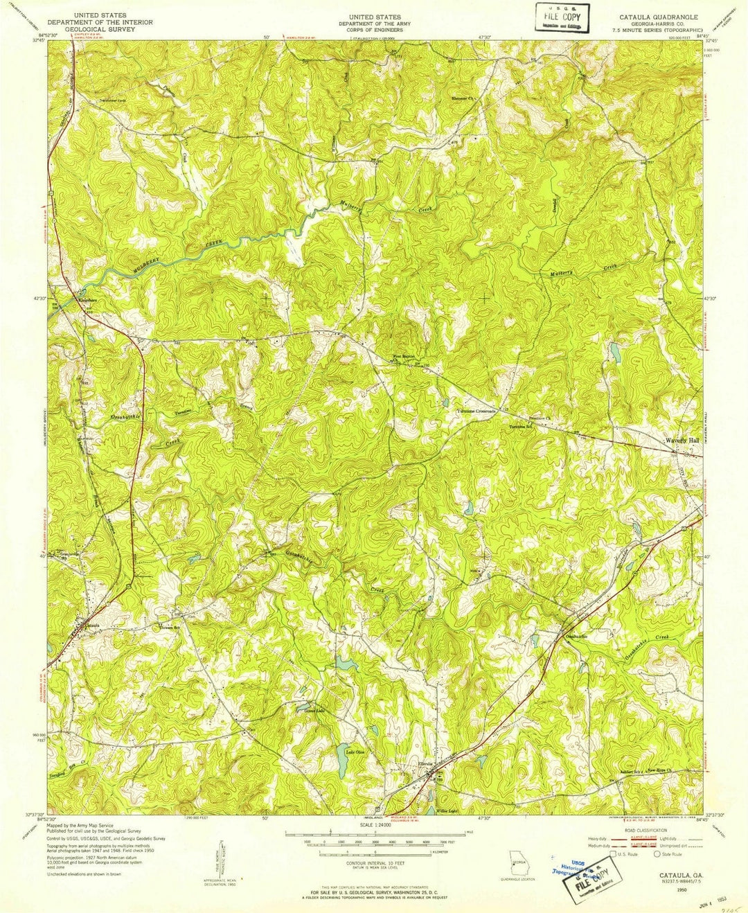 1950 Cataula, GA - Georgia - USGS Topographic Map