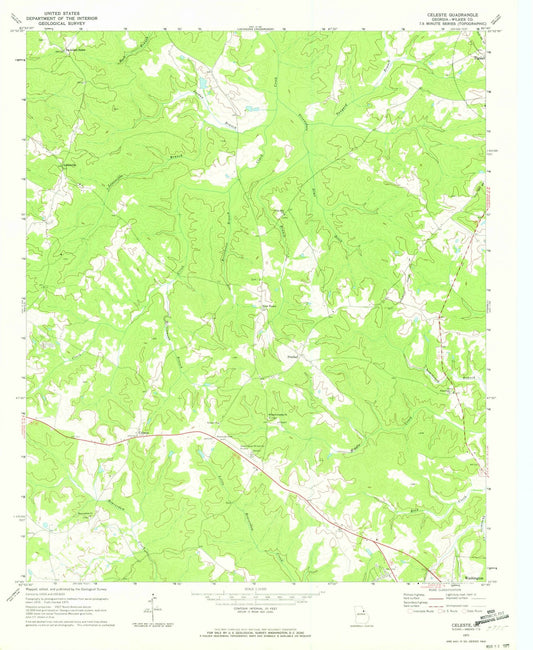 1971 Celeste, GA - Georgia - USGS Topographic Map