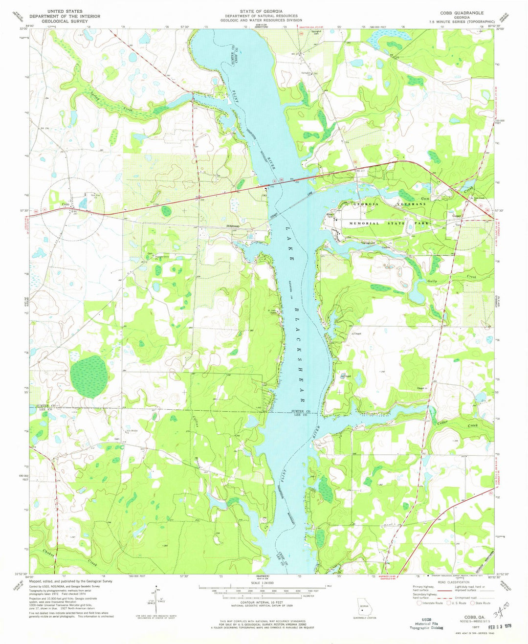 1977 Cobb, GA - Georgia - USGS Topographic Map