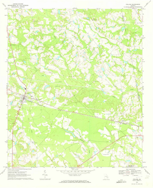 1970 Collins, GA - Georgia - USGS Topographic Map