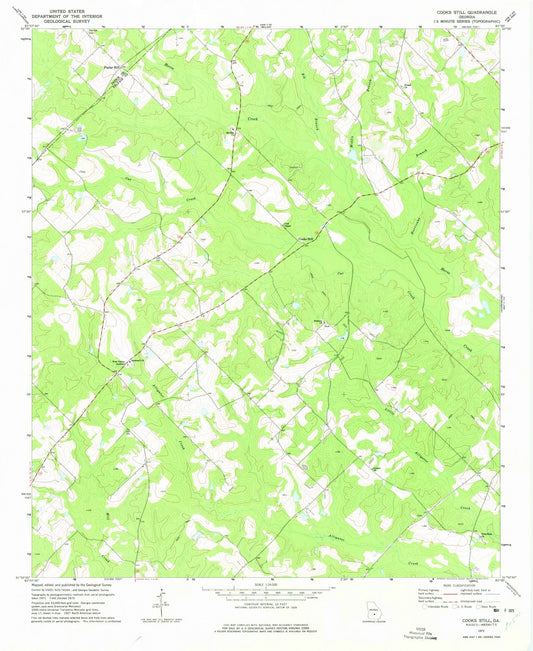 1972 Cooks Still, GA - Georgia - USGS Topographic Map