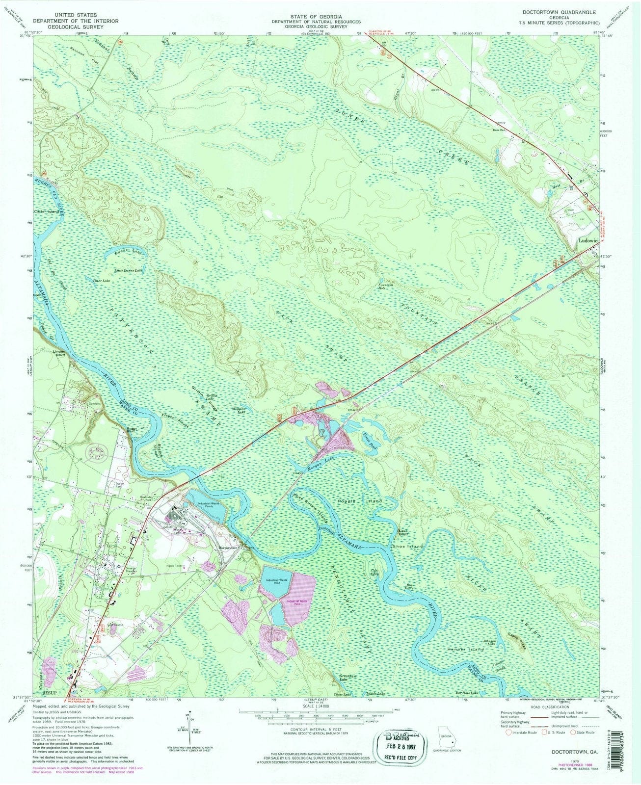 1970 Doctortown, GA - Georgia - USGS Topographic Map