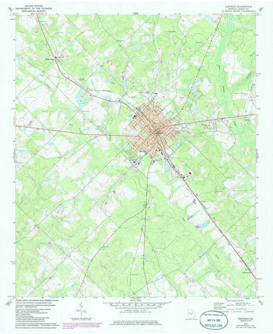 1972 Eastman, GA - Georgia - USGS Topographic Map