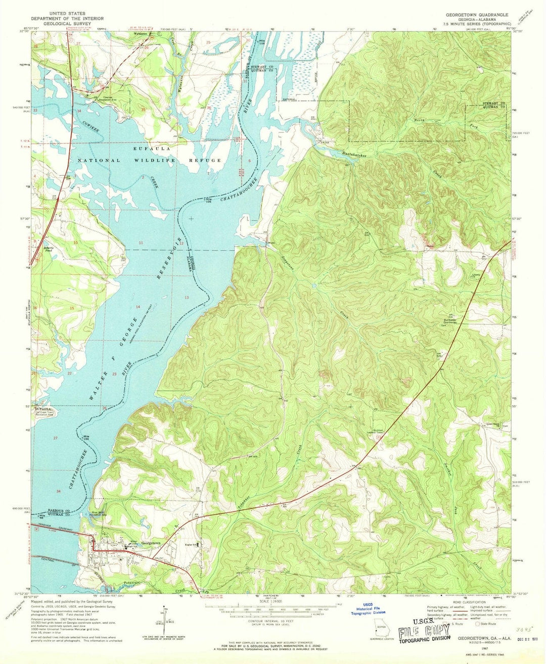 1967 Georgetown, GA - Georgia - USGS Topographic Map