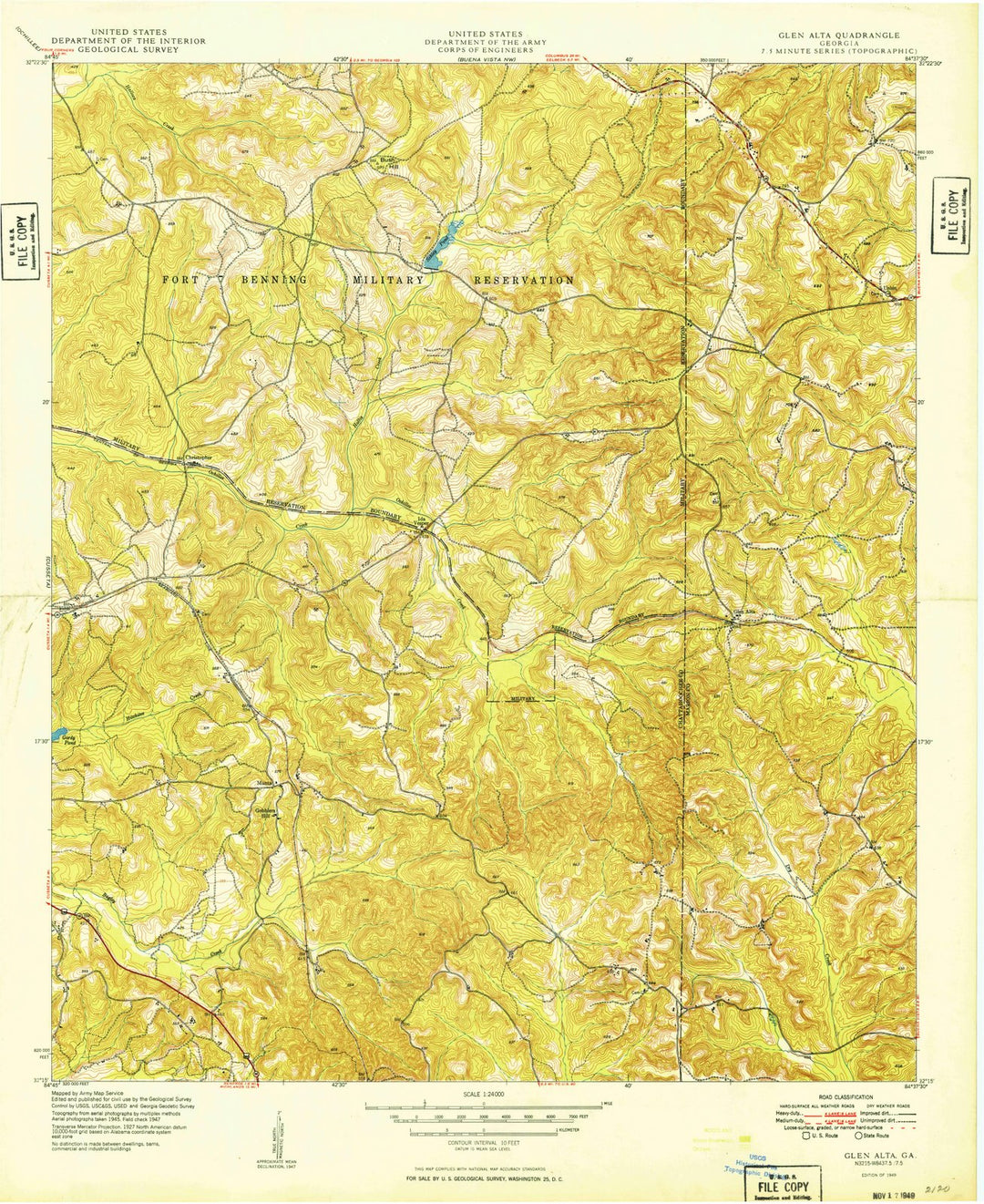 1949 Glen Alta, GA - Georgia - USGS Topographic Map
