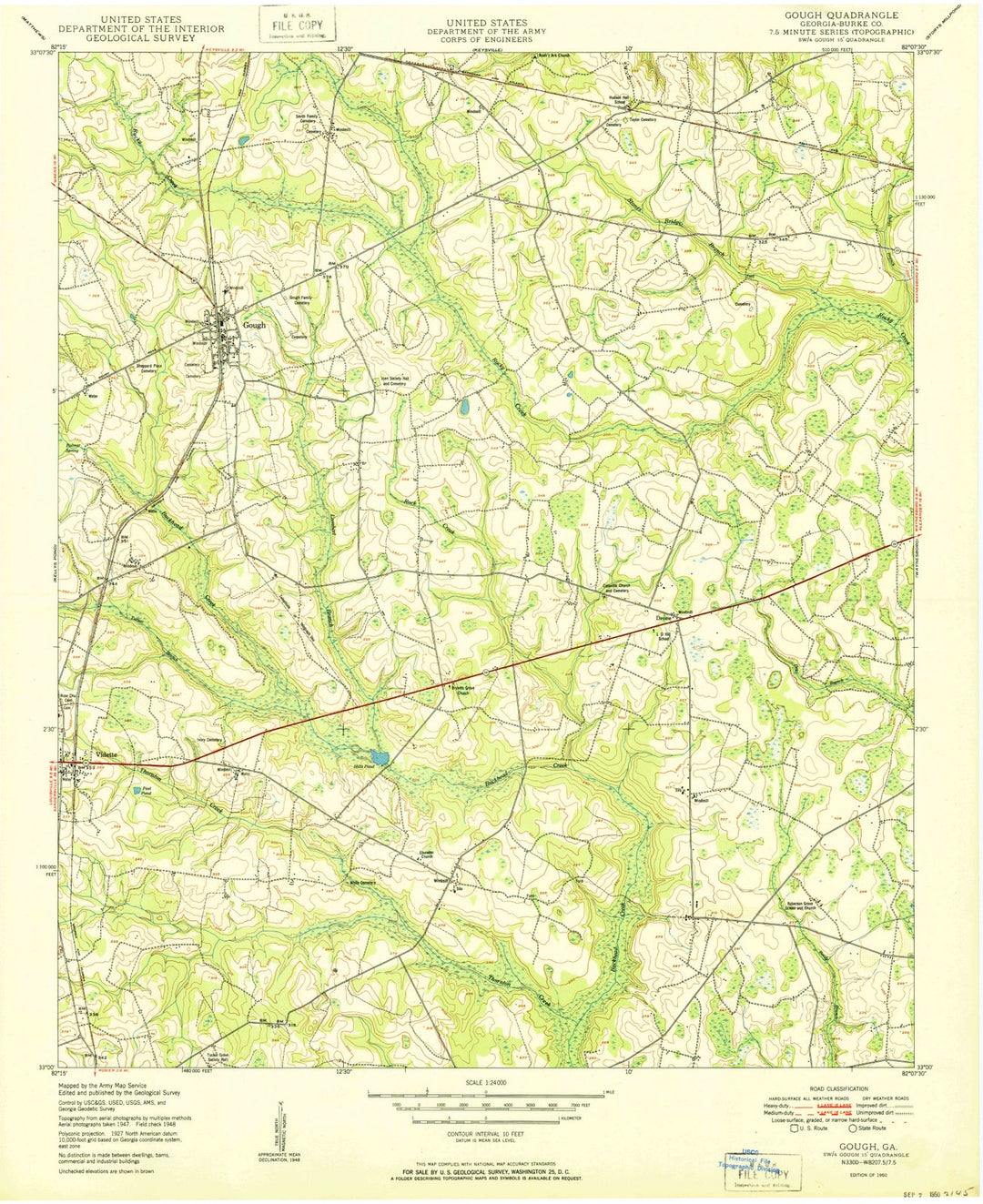 1950 Gough, GA - Georgia - USGS Topographic Map