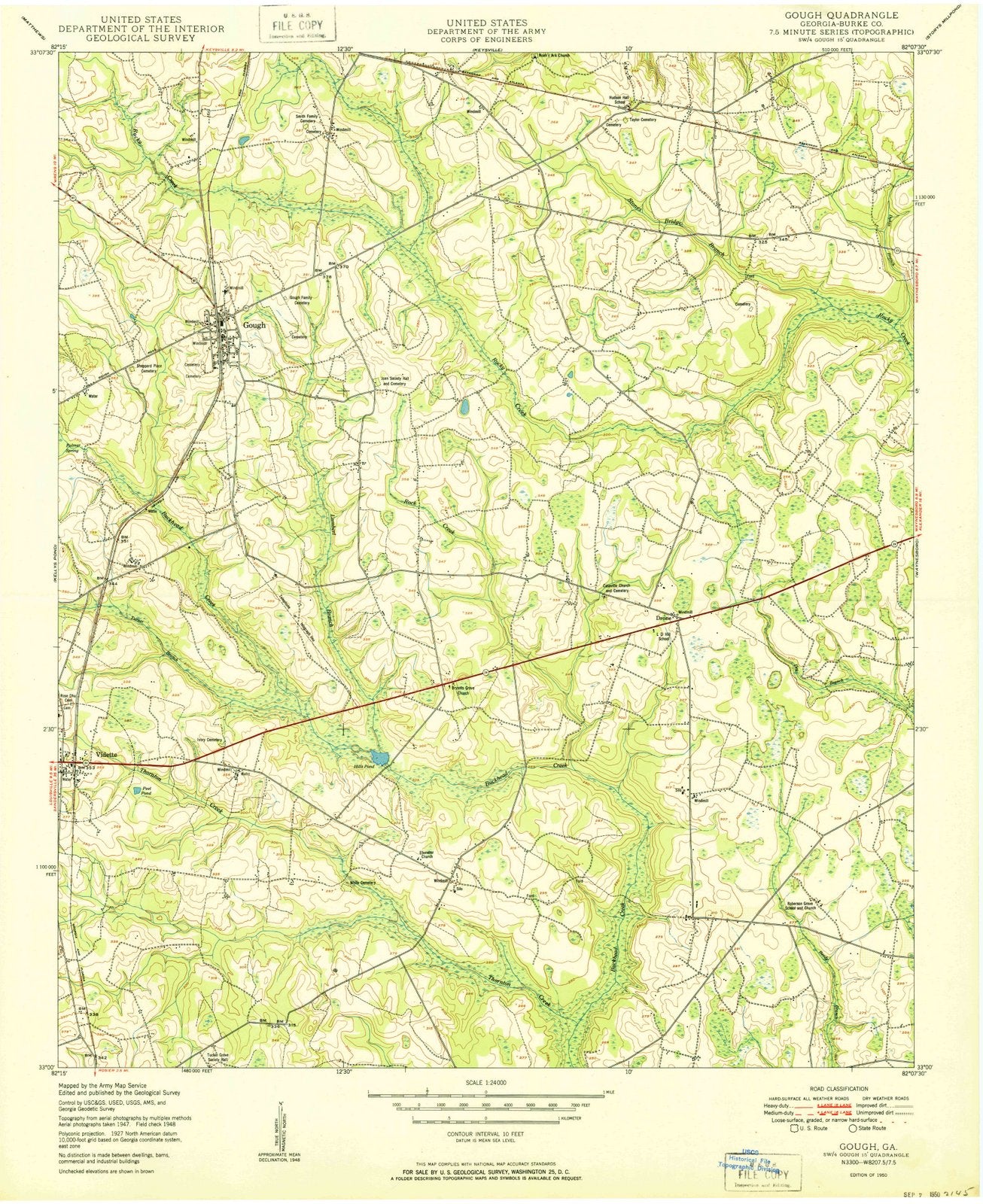 1950 Gough, GA - Georgia - USGS Topographic Map