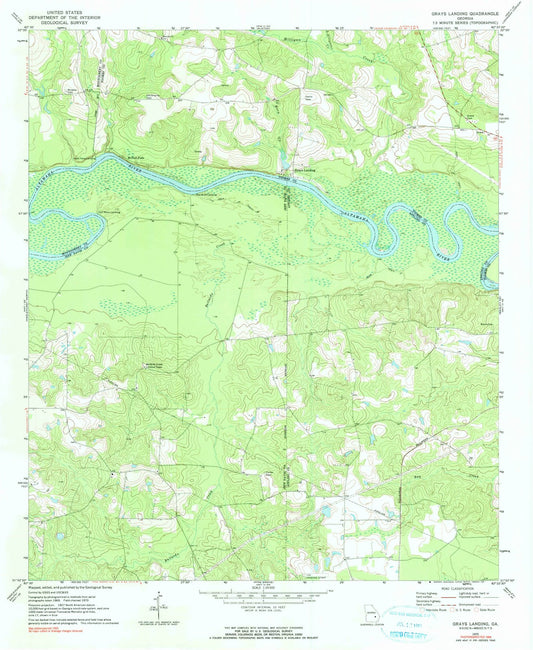 1970 Grays Landing, GA - Georgia - USGS Topographic Map