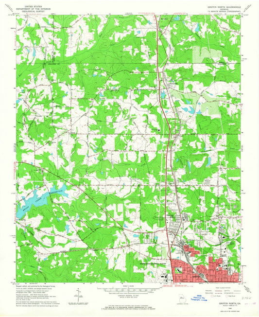 1965 Griffin North, GA - Georgia - USGS Topographic Map
