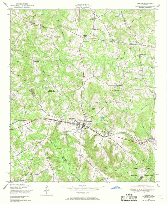 1948 Harlem, GA - Georgia - USGS Topographic Map