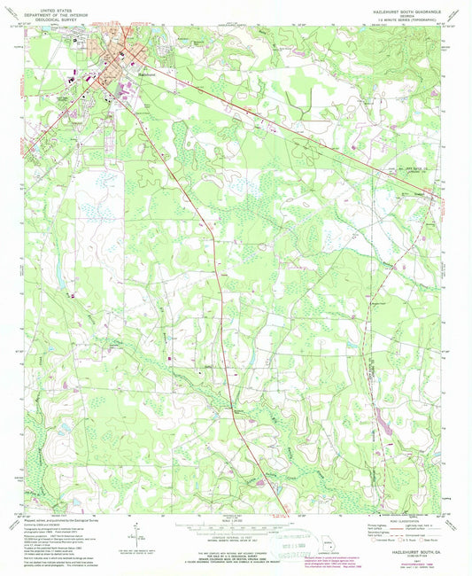 1971 Hazlehurst South, GA - Georgia - USGS Topographic Map