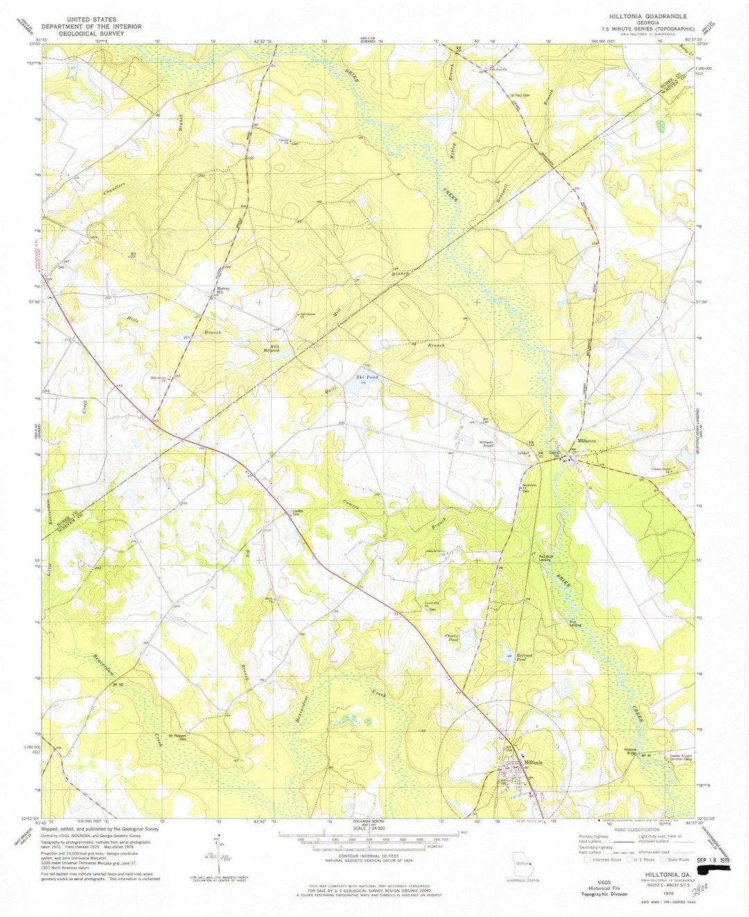 1978 Hilltonia, GA - Georgia - USGS Topographic Map
