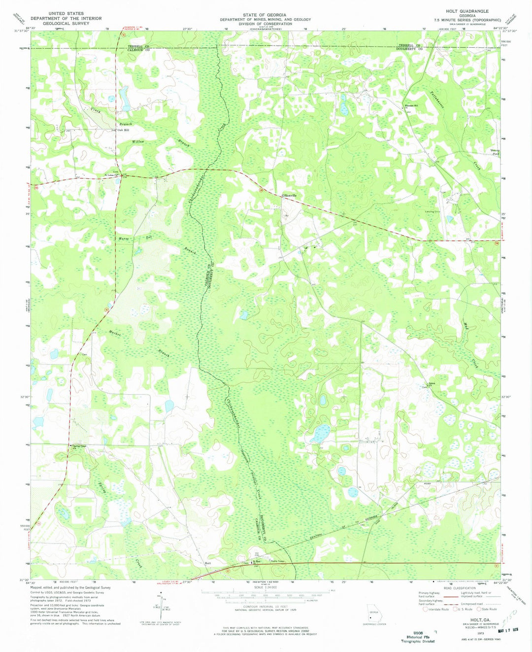 1973 Holt, GA - Georgia - USGS Topographic Map