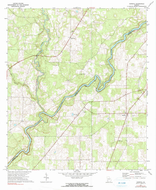 1971 Hopeful, GA - Georgia - USGS Topographic Map