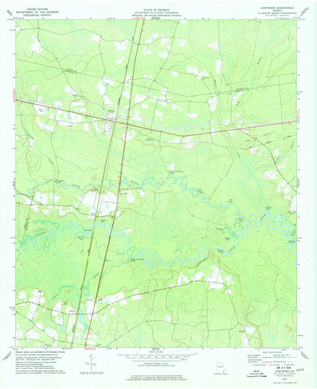 1978 Hortense, GA - Georgia - USGS Topographic Map