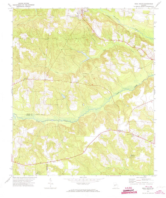 1971 Ideal South, GA - Georgia - USGS Topographic Map