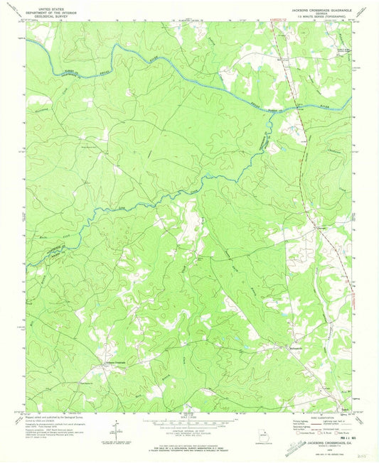 1970 Jacksons Crossroads, GA - Georgia - USGS Topographic Map