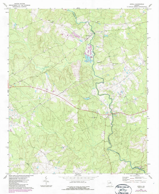 1972 Jewell, GA - Georgia - USGS Topographic Map