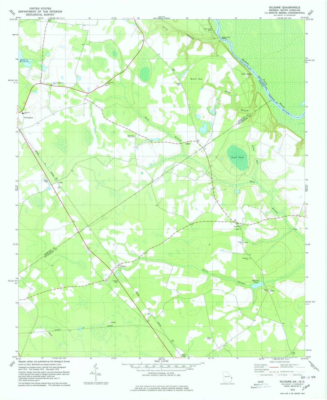 1978 Kildare, GA - Georgia - USGS Topographic Map