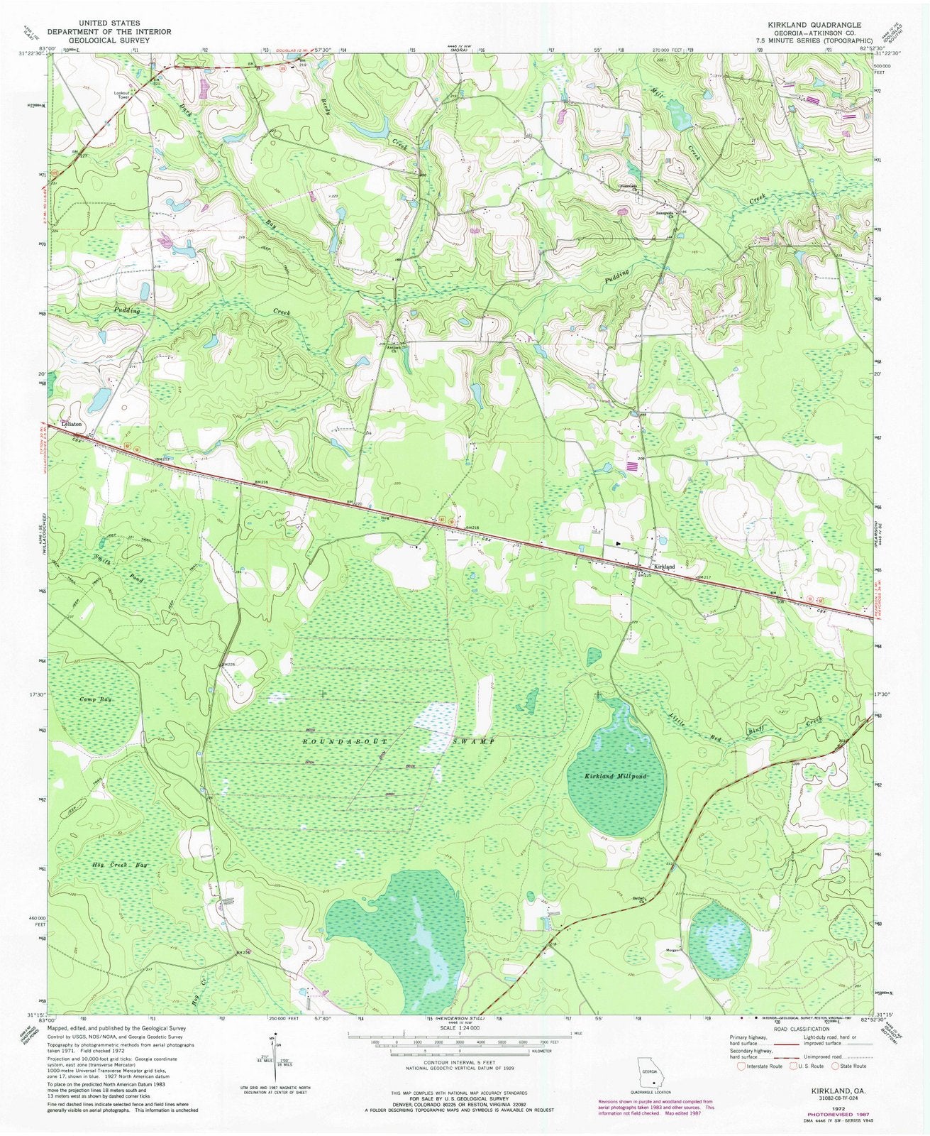 1972 Kirkland, GA - Georgia - USGS Topographic Map