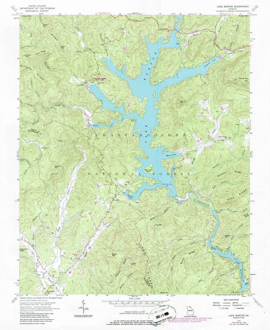 1957 Lake Burton, GA - Georgia - USGS Topographic Map