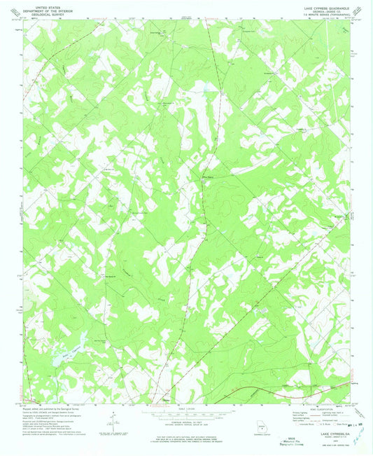 1972 Lake Cypress, GA - Georgia - USGS Topographic Map