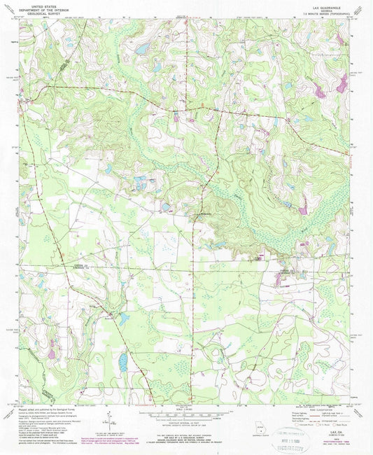 1972 Lax, GA - Georgia - USGS Topographic Map