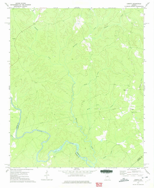 1972 Liberty, GA - Georgia - USGS Topographic Map
