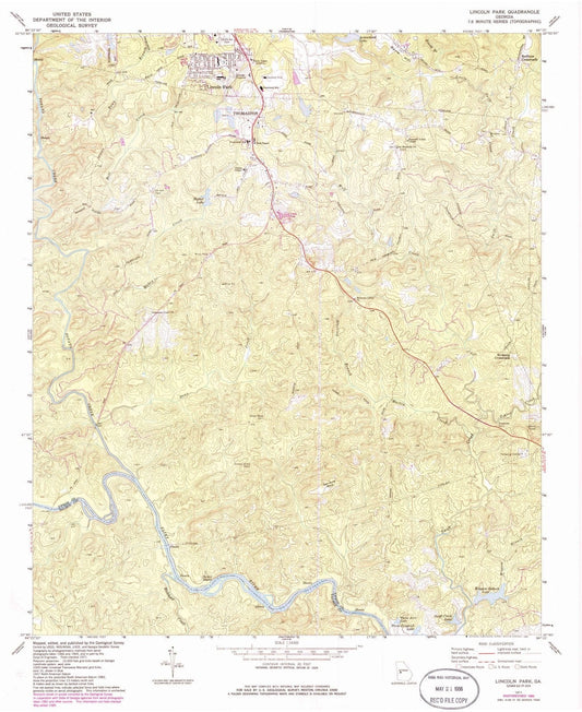 1971 Lincoln Park, GA - Georgia - USGS Topographic Map