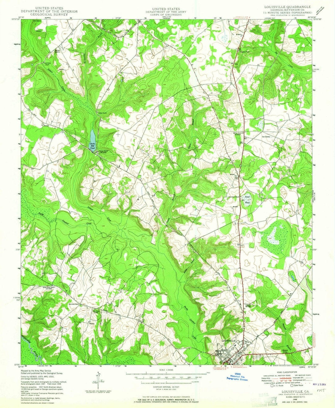 1948 Louisville, GA - Georgia - USGS Topographic Map