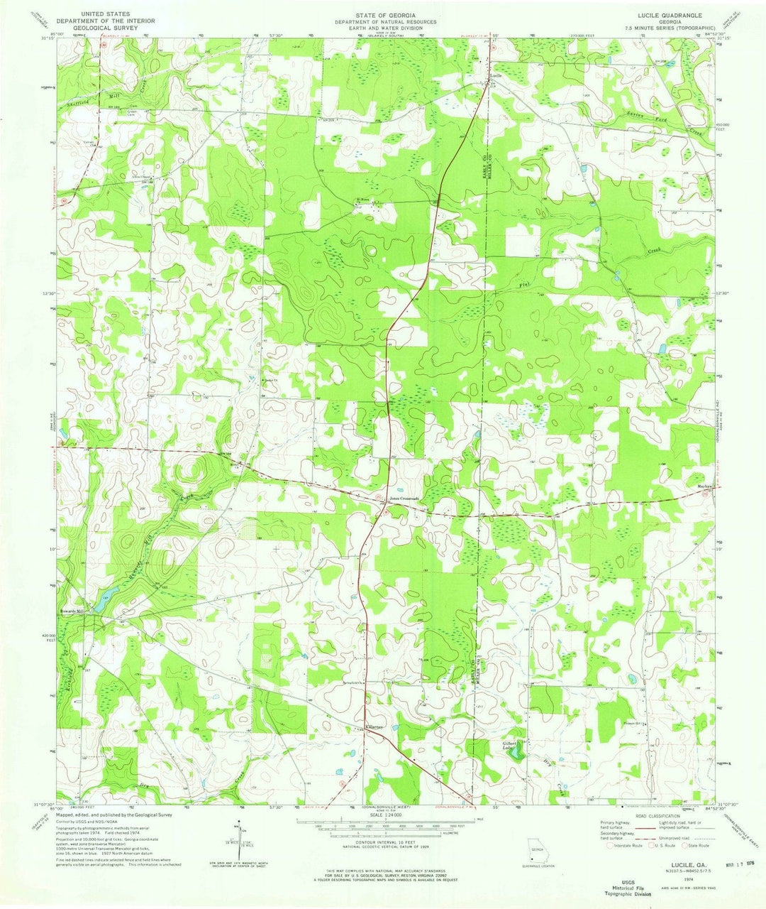 1974 Lucile, GA - Georgia - USGS Topographic Map