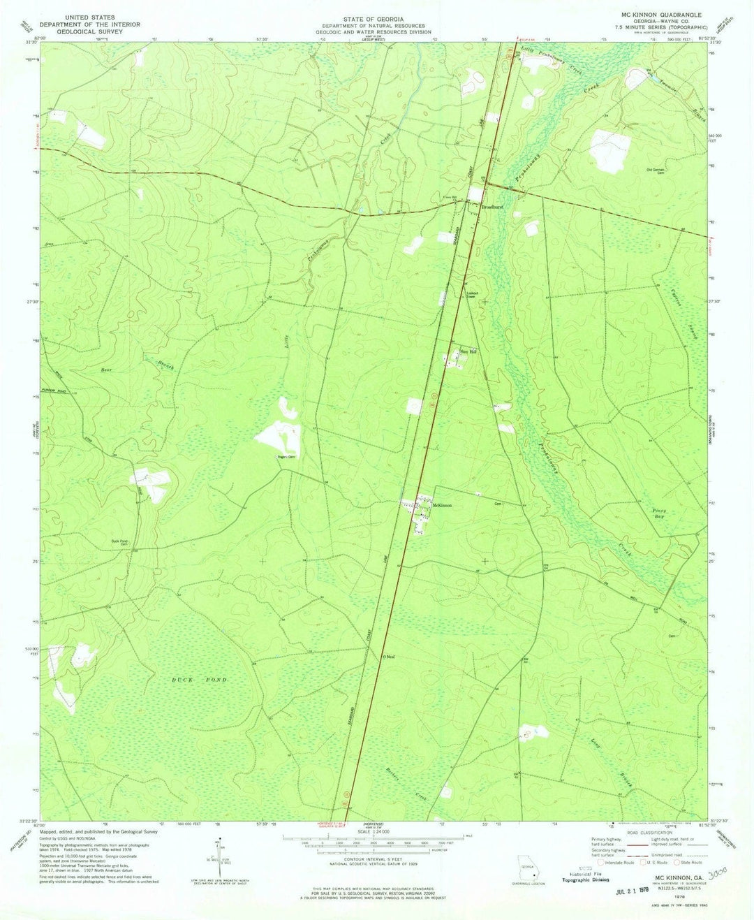1978 Mc Kinnon, GA - Georgia - USGS Topographic Map