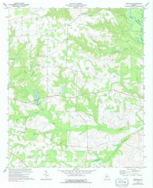 1972 Methvins, GA - Georgia - USGS Topographic Map