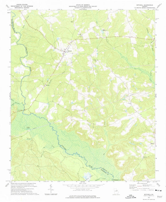 1972 Mitchell, GA - Georgia - USGS Topographic Map
