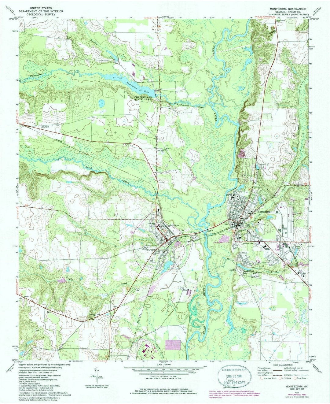 1971 Montezuma, GA - Georgia - USGS Topographic Map
