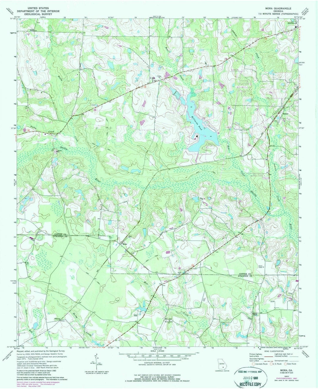 1972 Mora, GA - Georgia - USGS Topographic Map