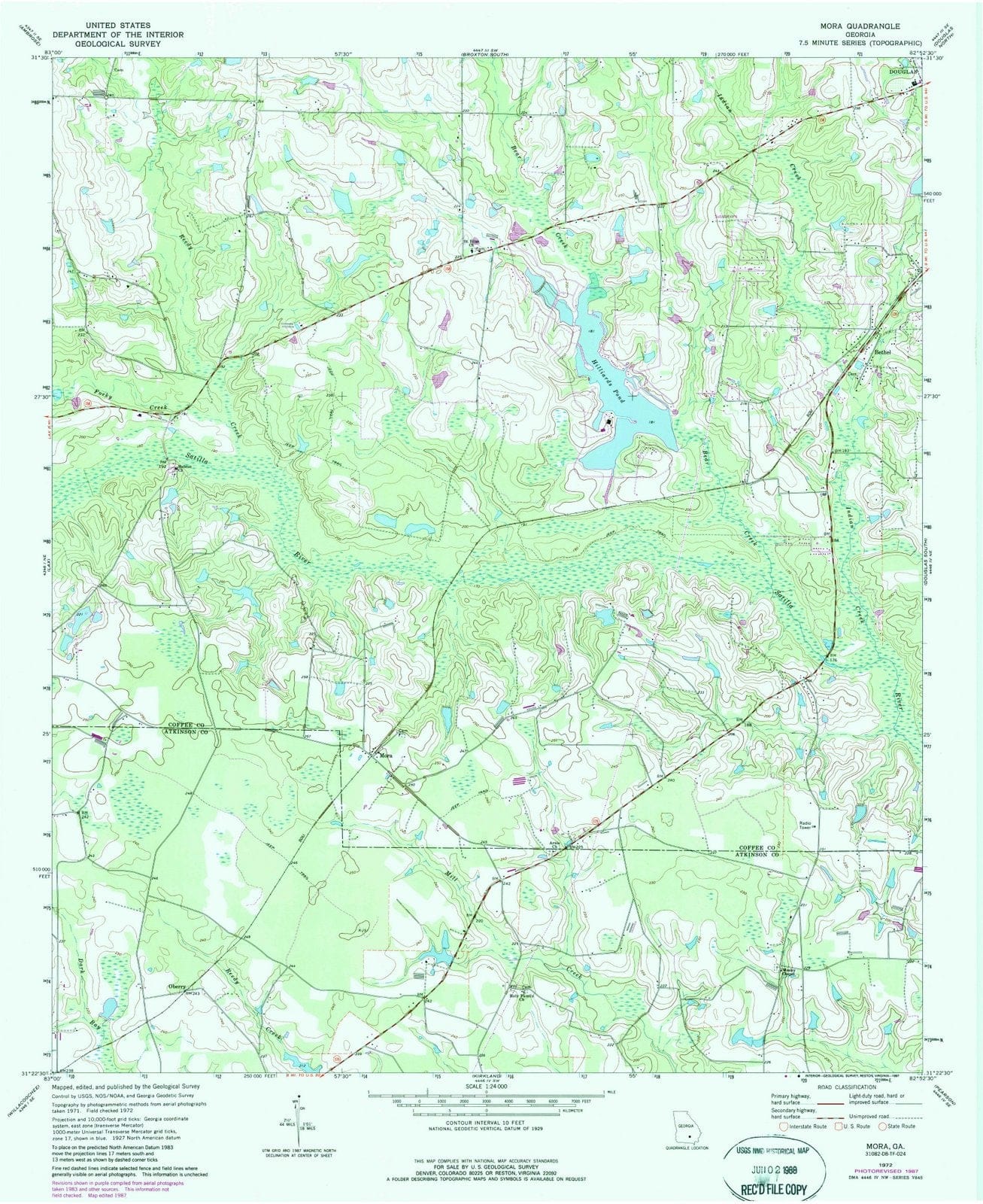 1972 Mora, GA - Georgia - USGS Topographic Map