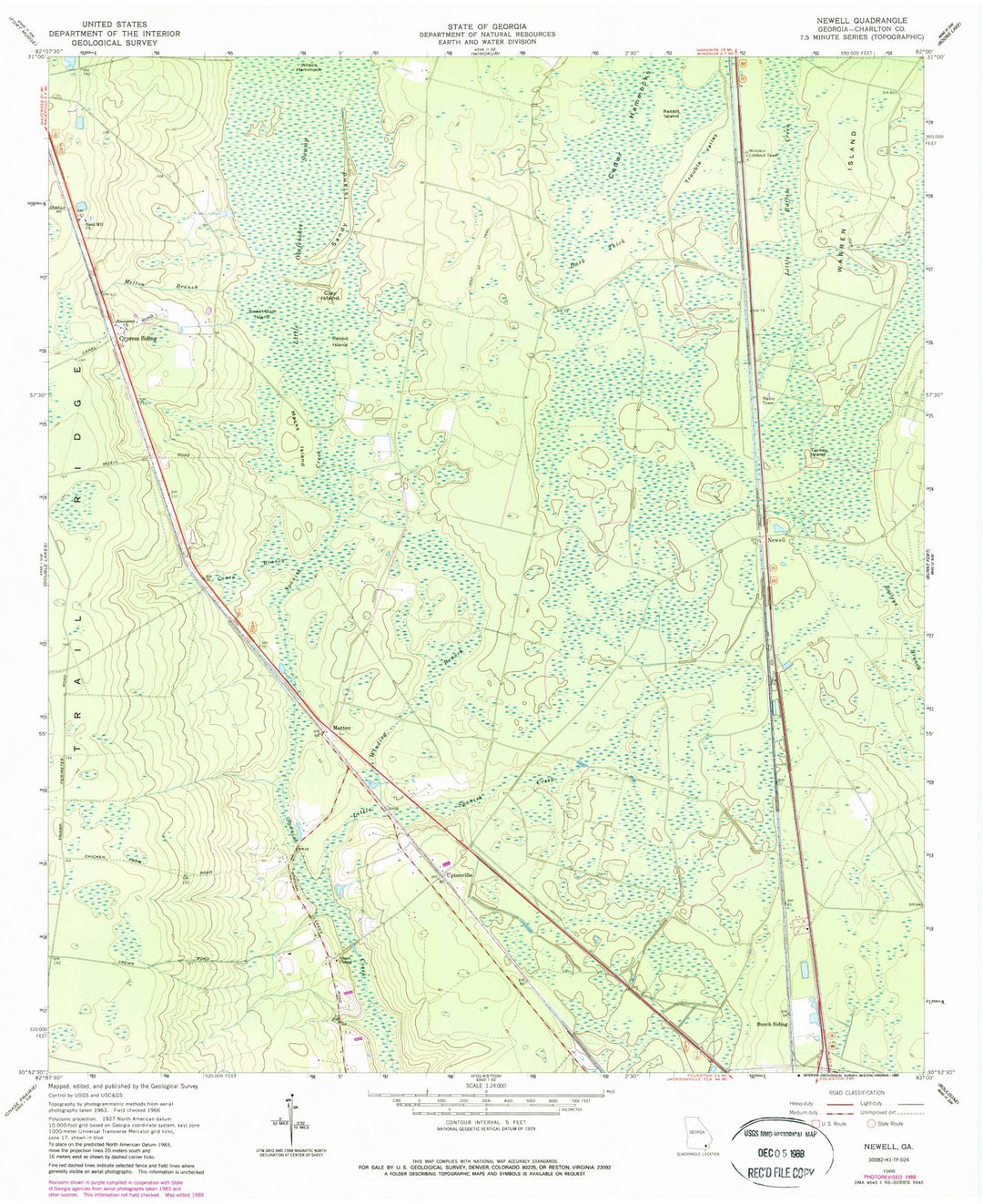 1966 Newell, GA - Georgia - USGS Topographic Map