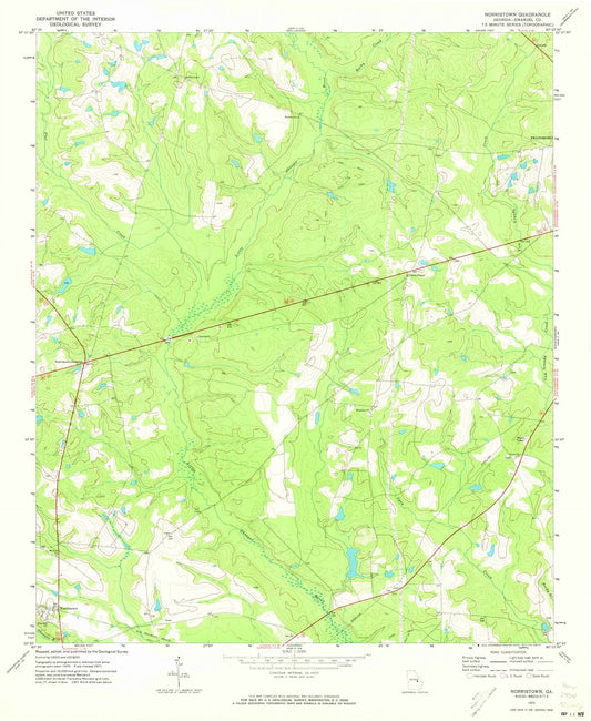 1971 Norristown, GA - Georgia - USGS Topographic Map