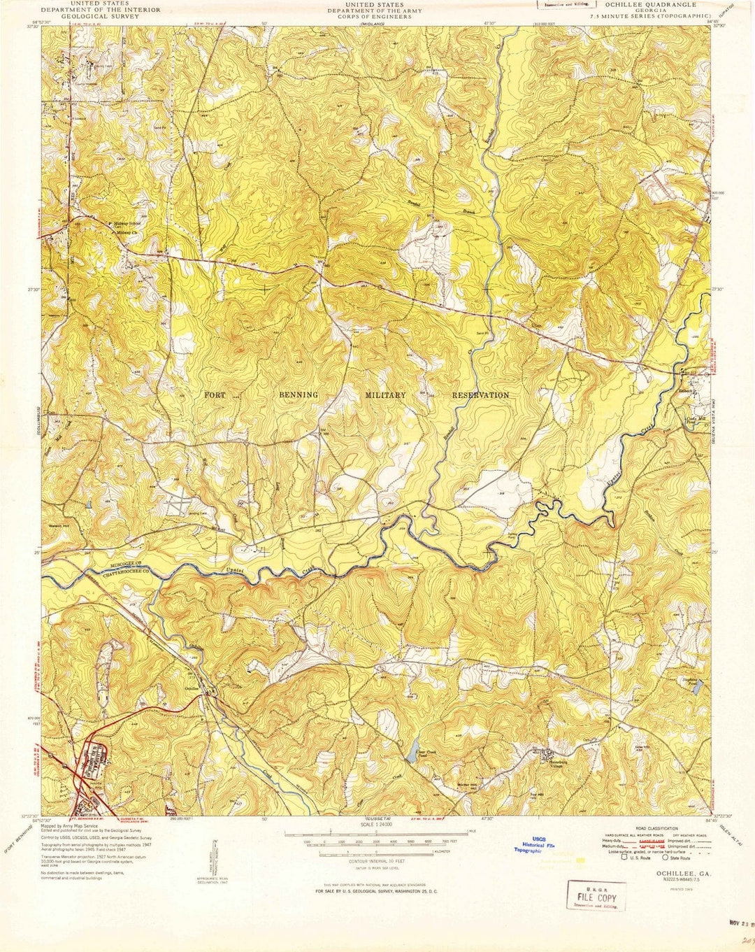 1949 Ochillee, GA - Georgia - USGS Topographic Map