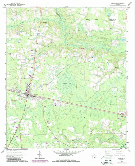 1971 Pearson, GA - Georgia - USGS Topographic Map