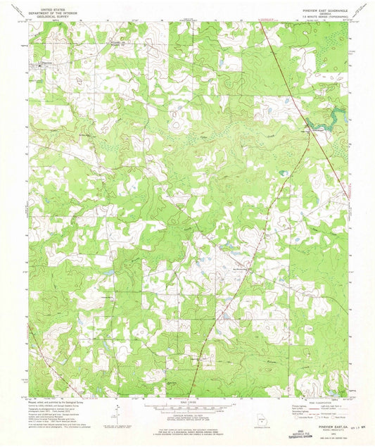 1972 Pineview East, GA - Georgia - USGS Topographic Map