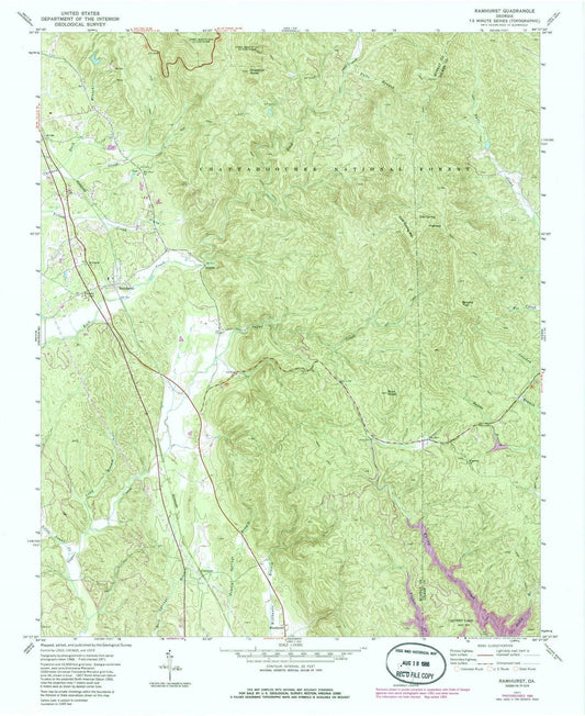 1971 Ramhurst, GA - Georgia - USGS Topographic Map
