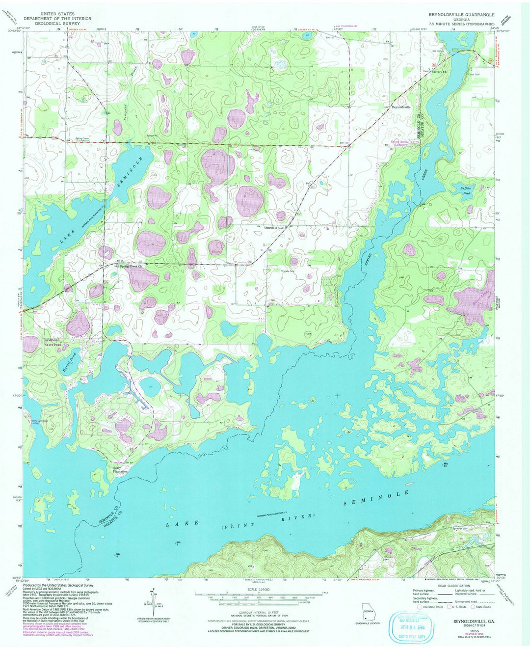 1955 Reynoldsville, GA - Georgia - USGS Topographic Map