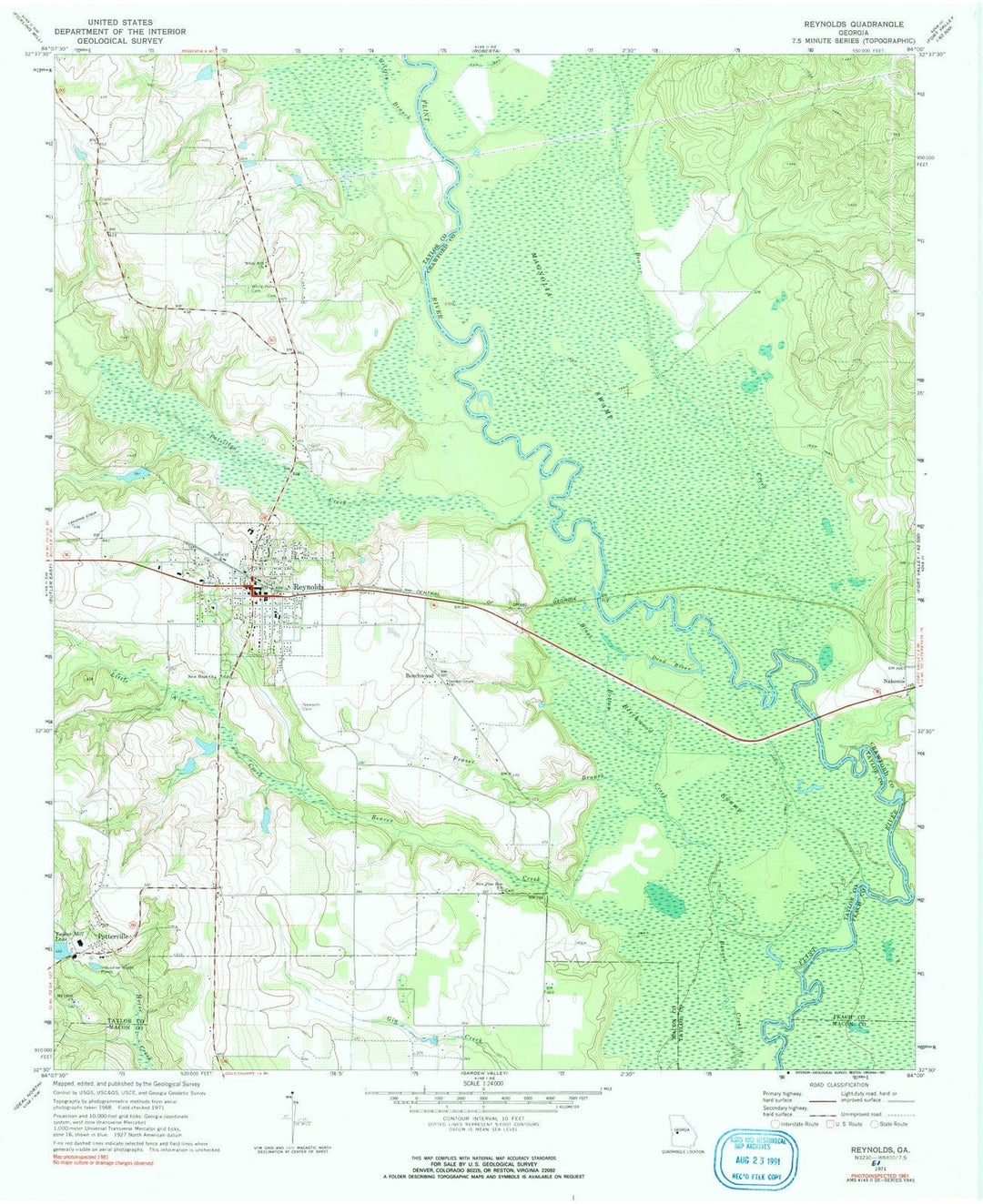 1971 Reynolds, GA - Georgia - USGS Topographic Map