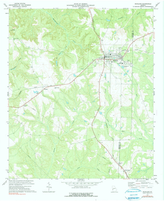 1972 Richland, GA - Georgia - USGS Topographic Map