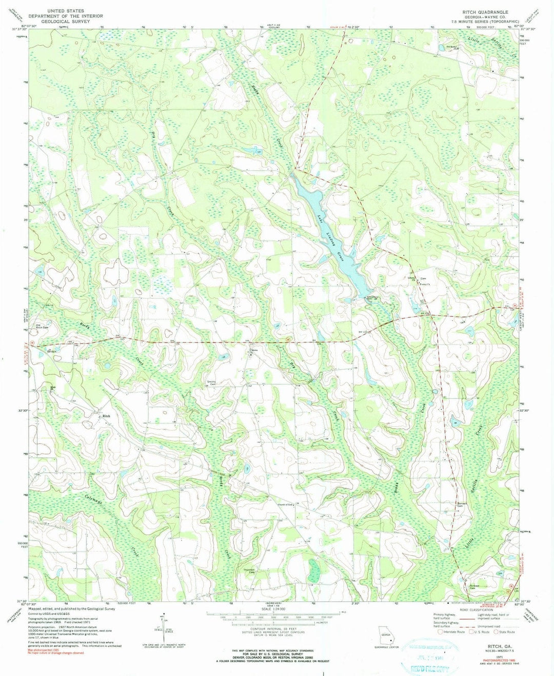 1971 Ritch, GA - Georgia - USGS Topographic Map