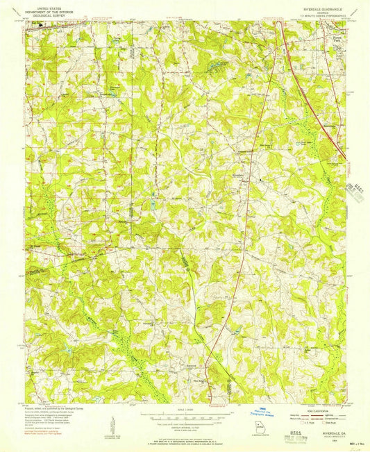 1954 Riverdale, GA - Georgia - USGS Topographic Map