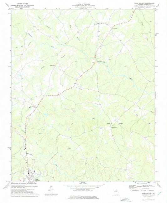 1972 Rock Branch, GA - Georgia - USGS Topographic Map