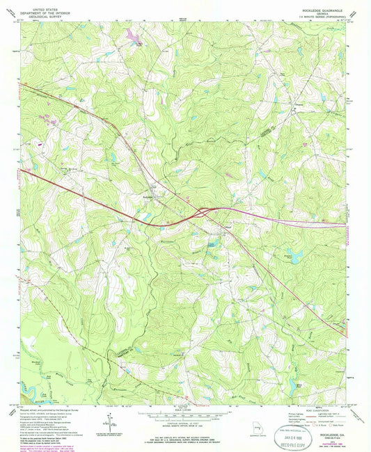 1971 Rockledge, GA - Georgia - USGS Topographic Map